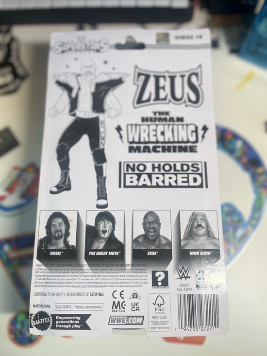 WWF Superstars Zeus Action Figure - Picture 2 of 3